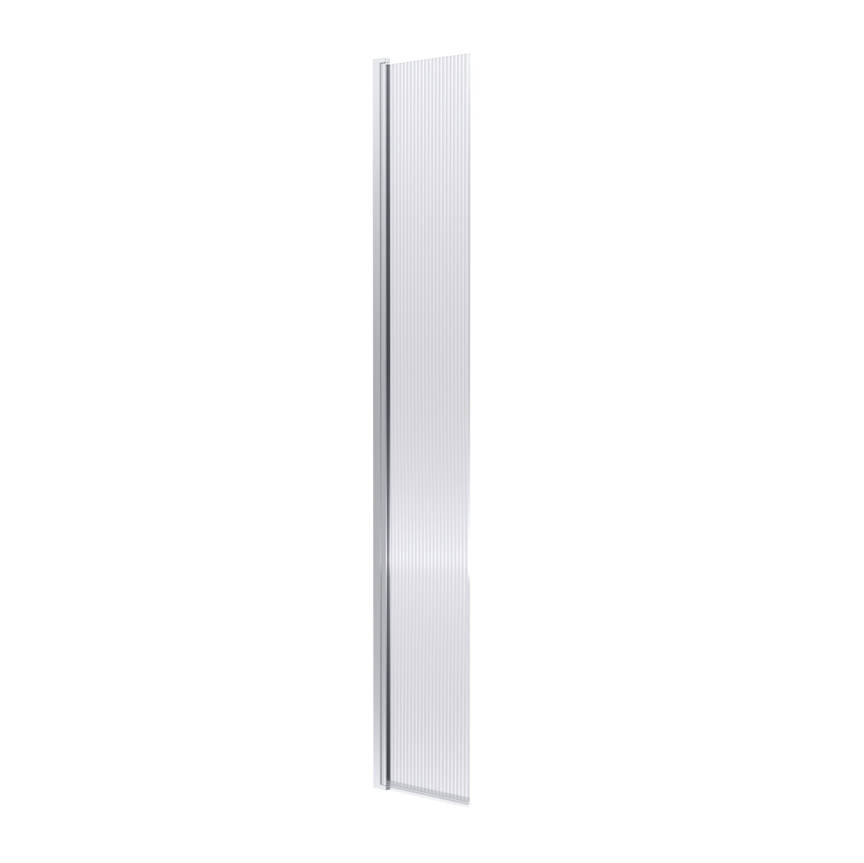 Contour 8mm Glass Fluted Wetroom Flipper Screen