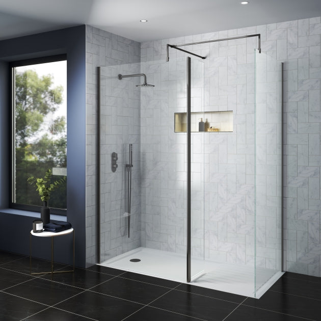 Nora 8mm Wetroom Panel With Support Bar