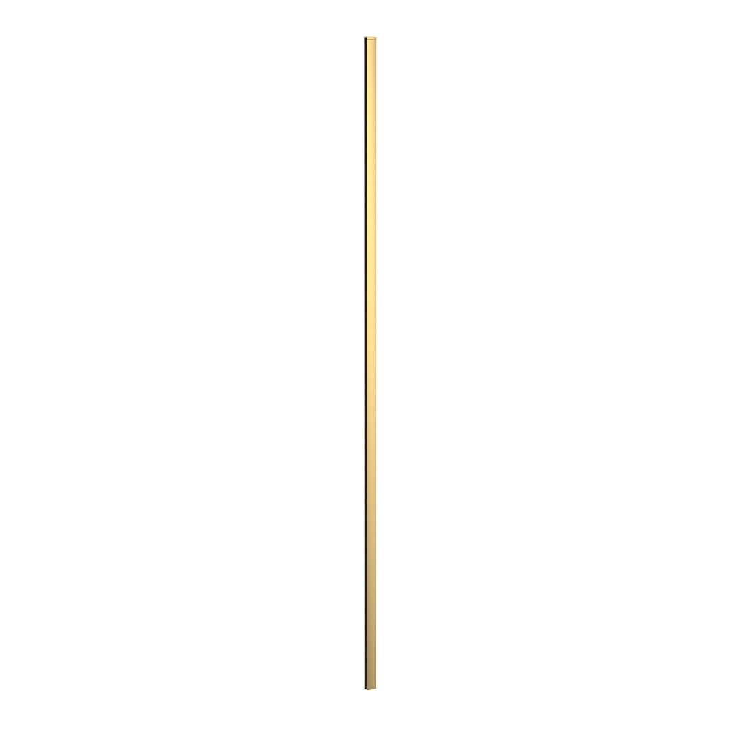 Nuie Wetroom Wall Channel Aluminium, Fixed Bathroom Shower Screen Accessory, Durable Glass Shower Screen in Brushed Brass, 1850mm