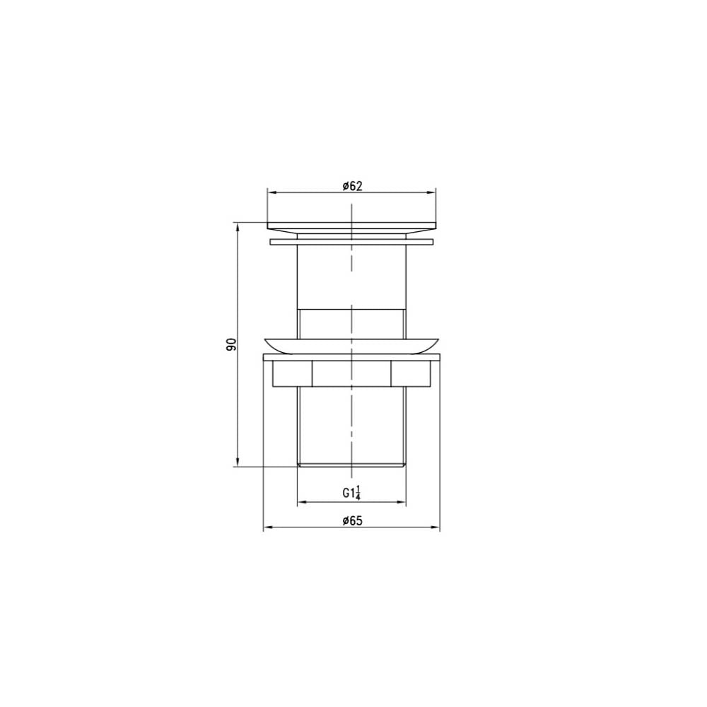 VeeBath Essentials Slotted Full Dome Basin Waste
