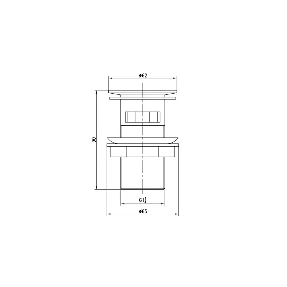 VeeBath Essentials Slotted Full Dome Basin Waste