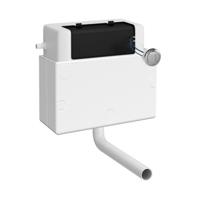 Trio Pneumatic Concealed Cistern with Flush Button - White