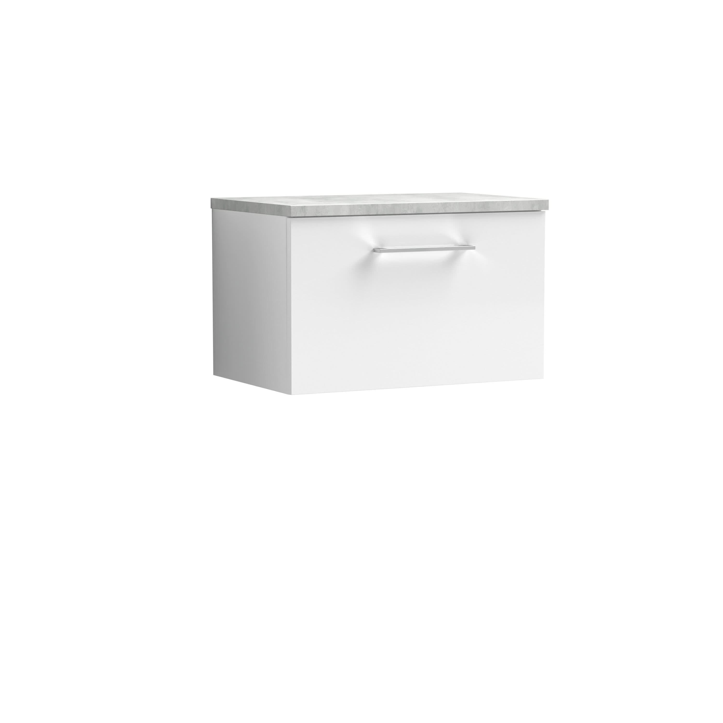 Nuie Arno 1 Drawer Wall Hung Vanity Unit 600mm Wide