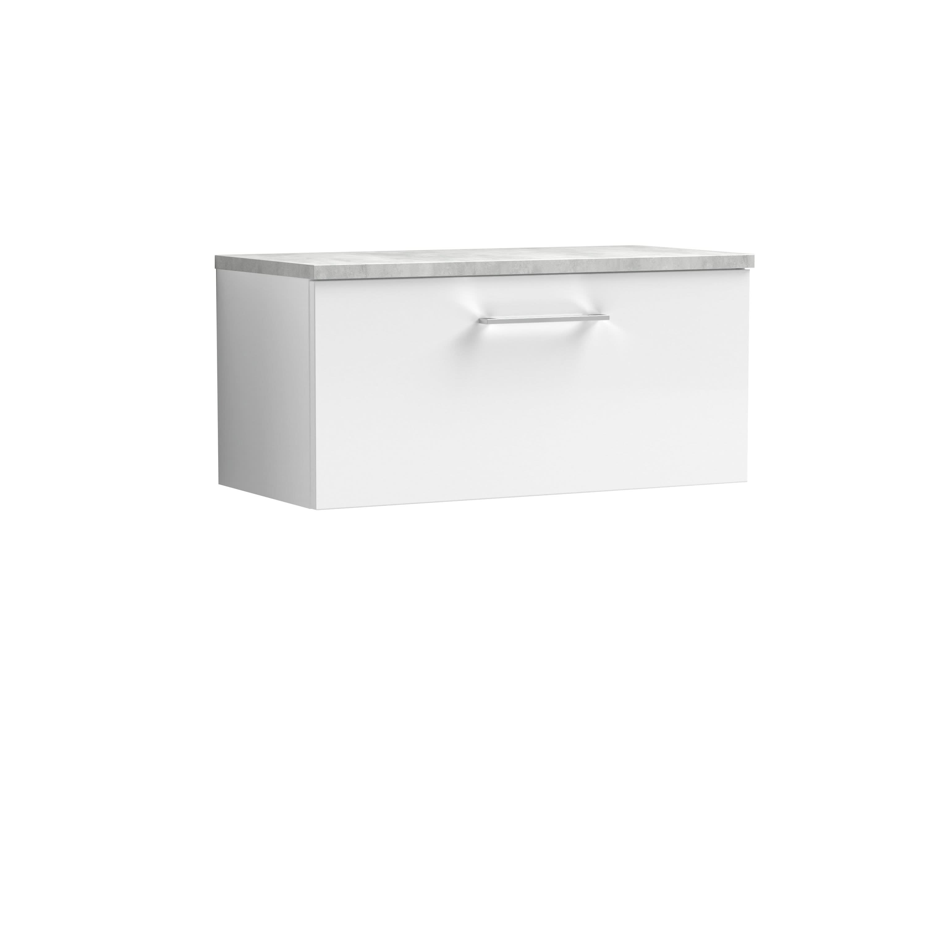 Nuie Arno 1 Drawer Wall Hung Vanity Unit 800mm Wide