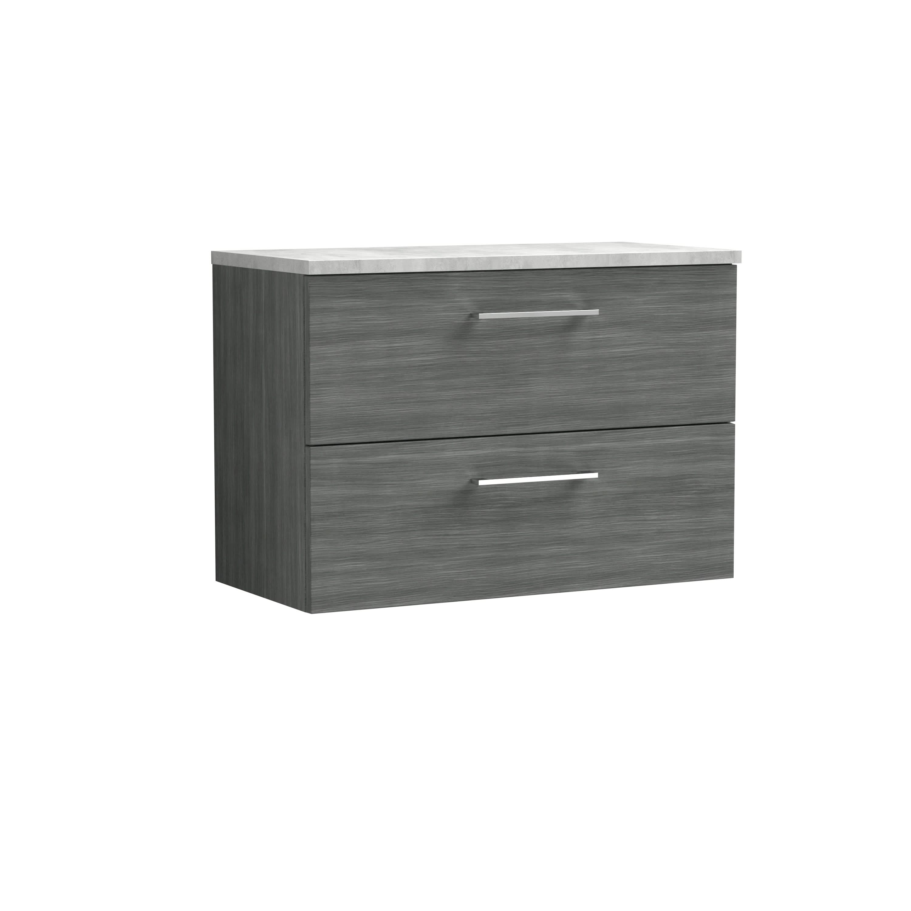 Nuie Arno 2 Drawer Wall Hung Vanity Unit 800mm Wide