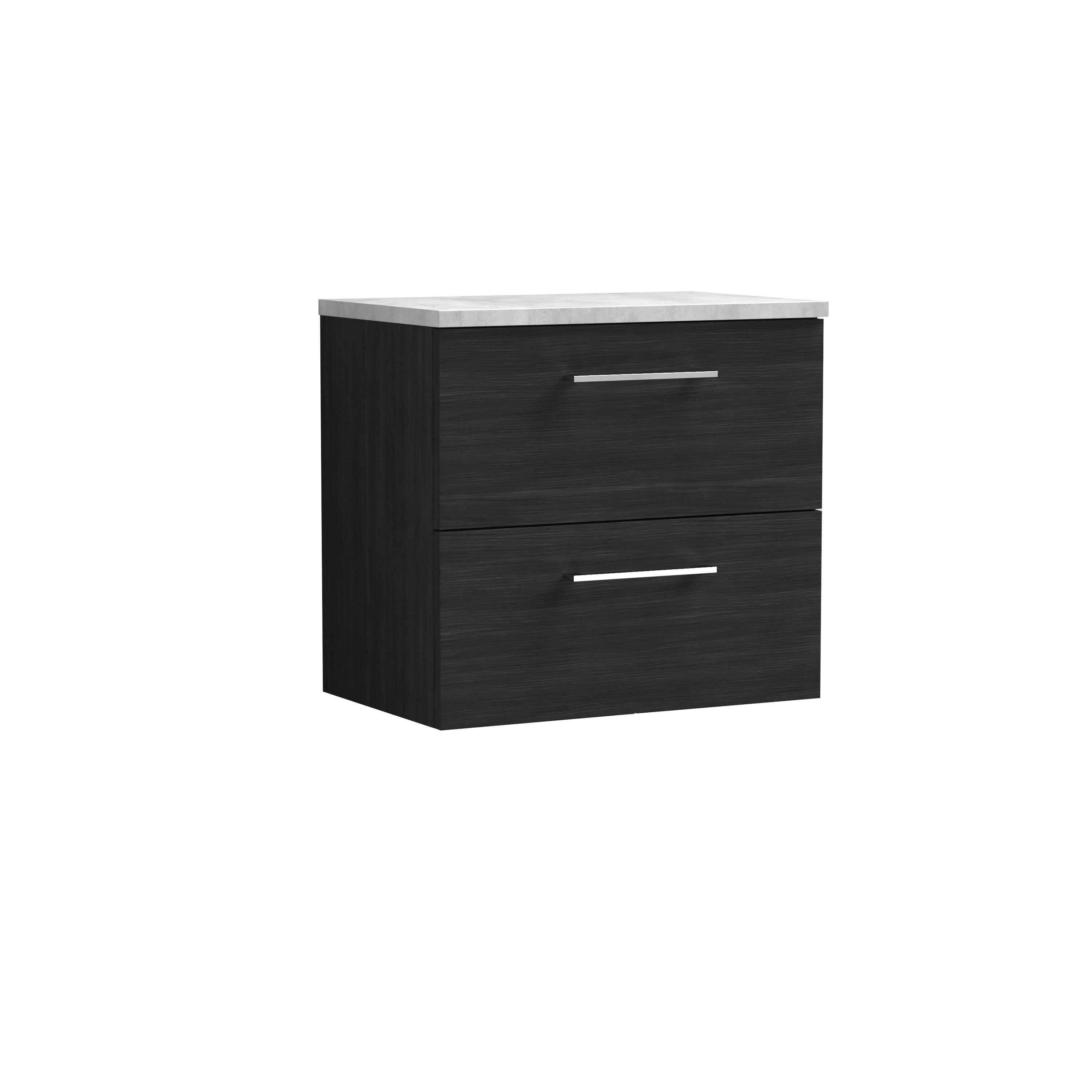 Nuie Arno 2 Drawer Wall Hung Vanity Unit 600mm Wide