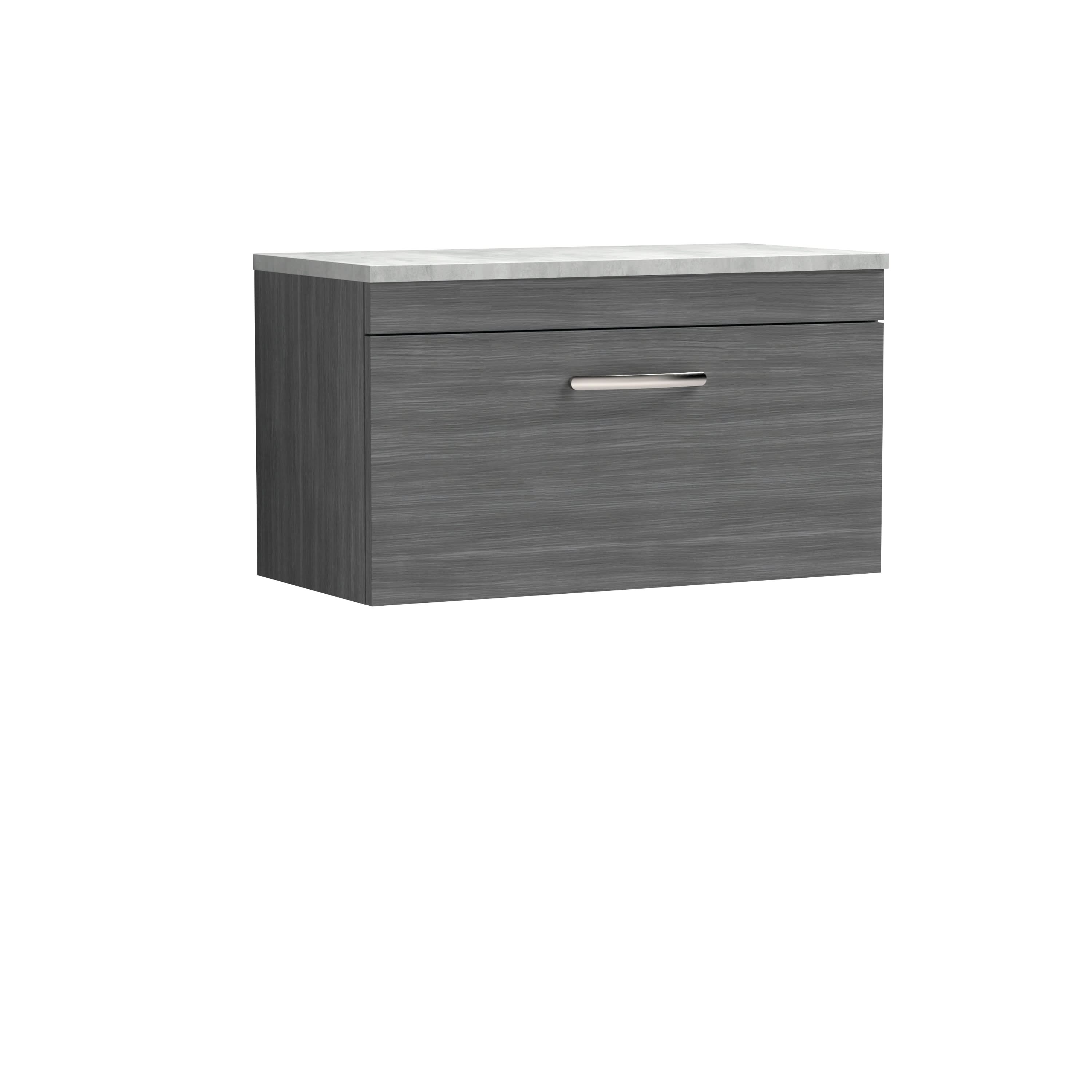 Nuie Athena 1 Drawer Wall Hung Vanity Unit 800mm Wide