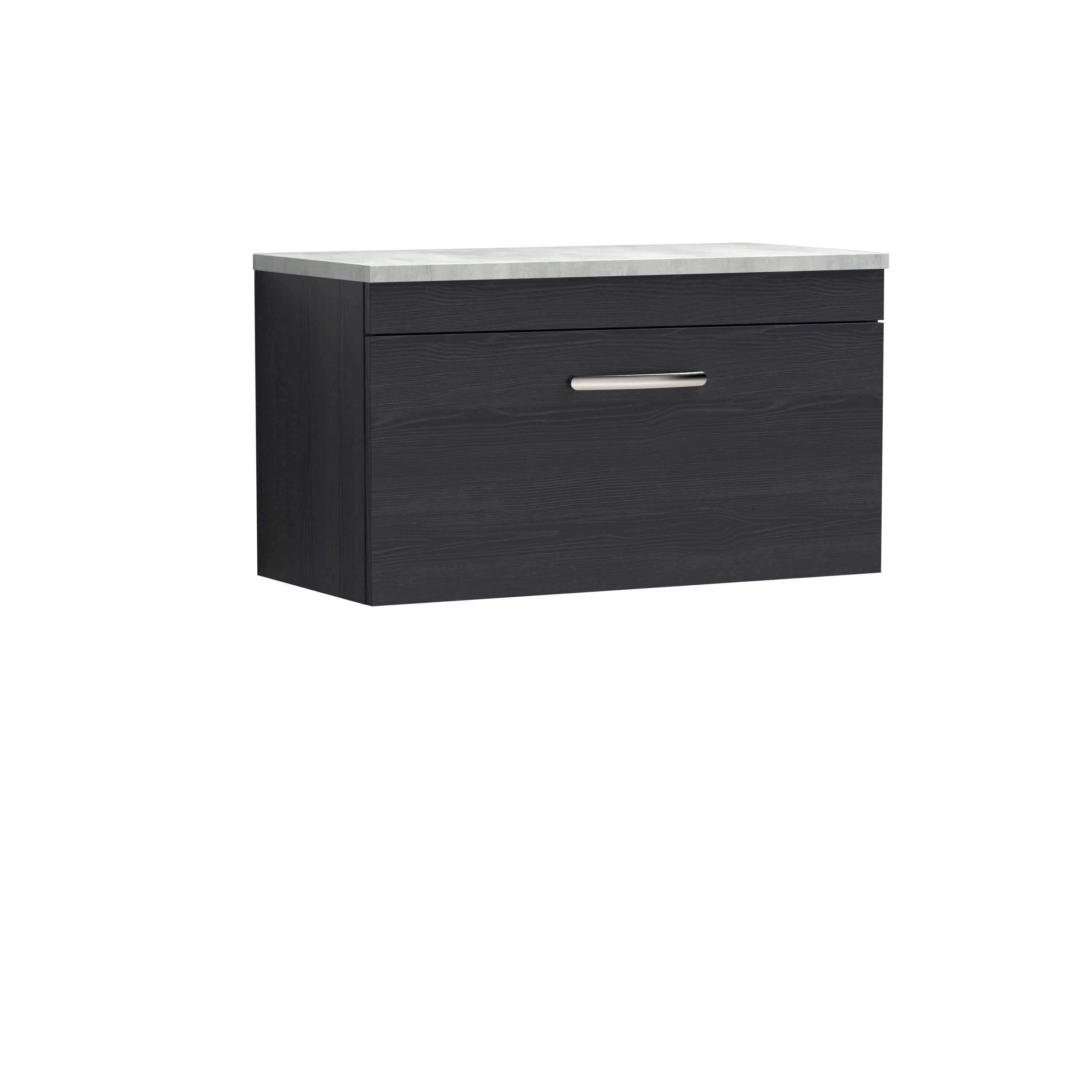 Nuie Athena 1 Drawer Wall Hung Vanity Unit 800mm Wide