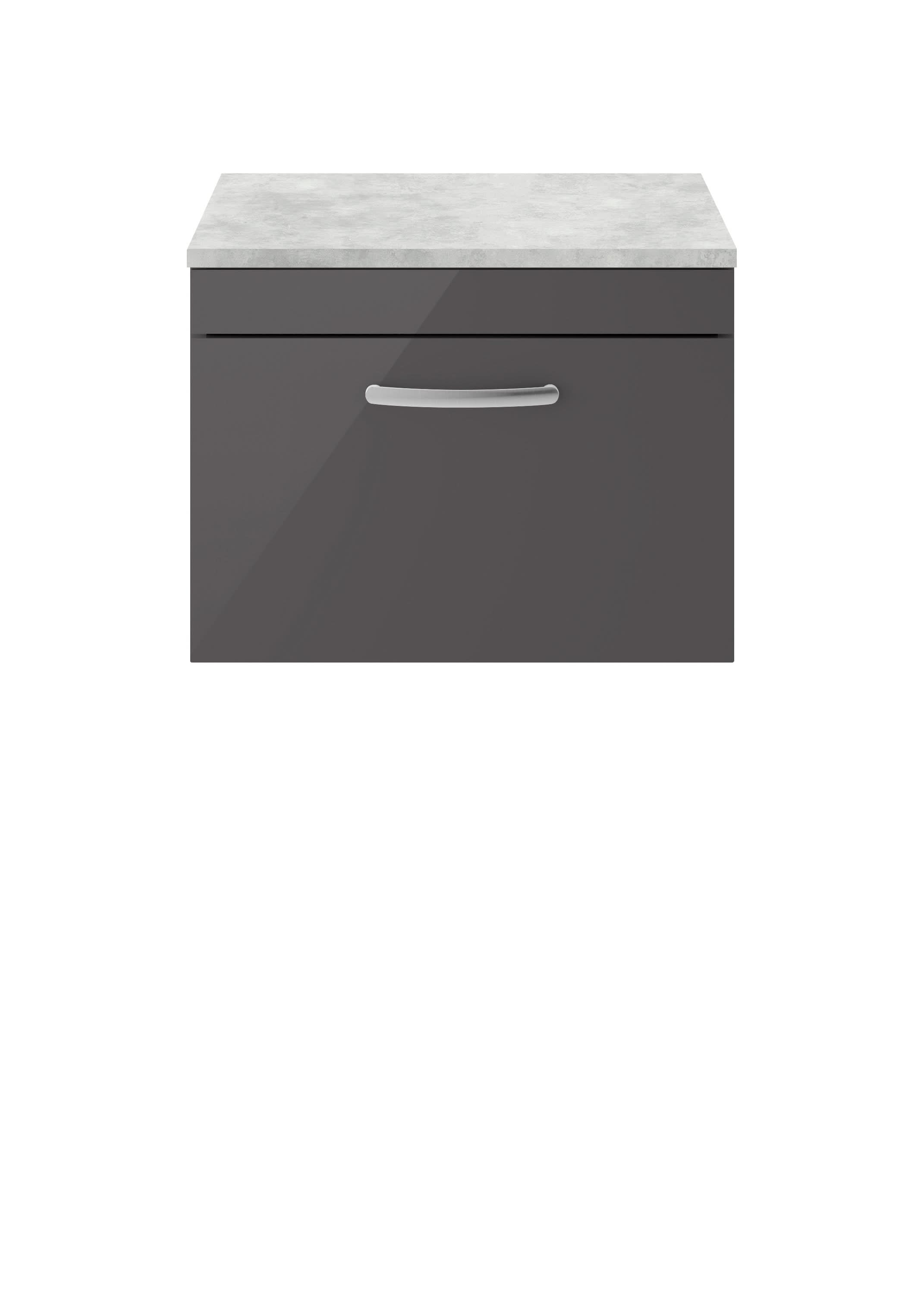 Nuie Athena 1 Drawer Wall Hung Vanity Unit 600mm Wide