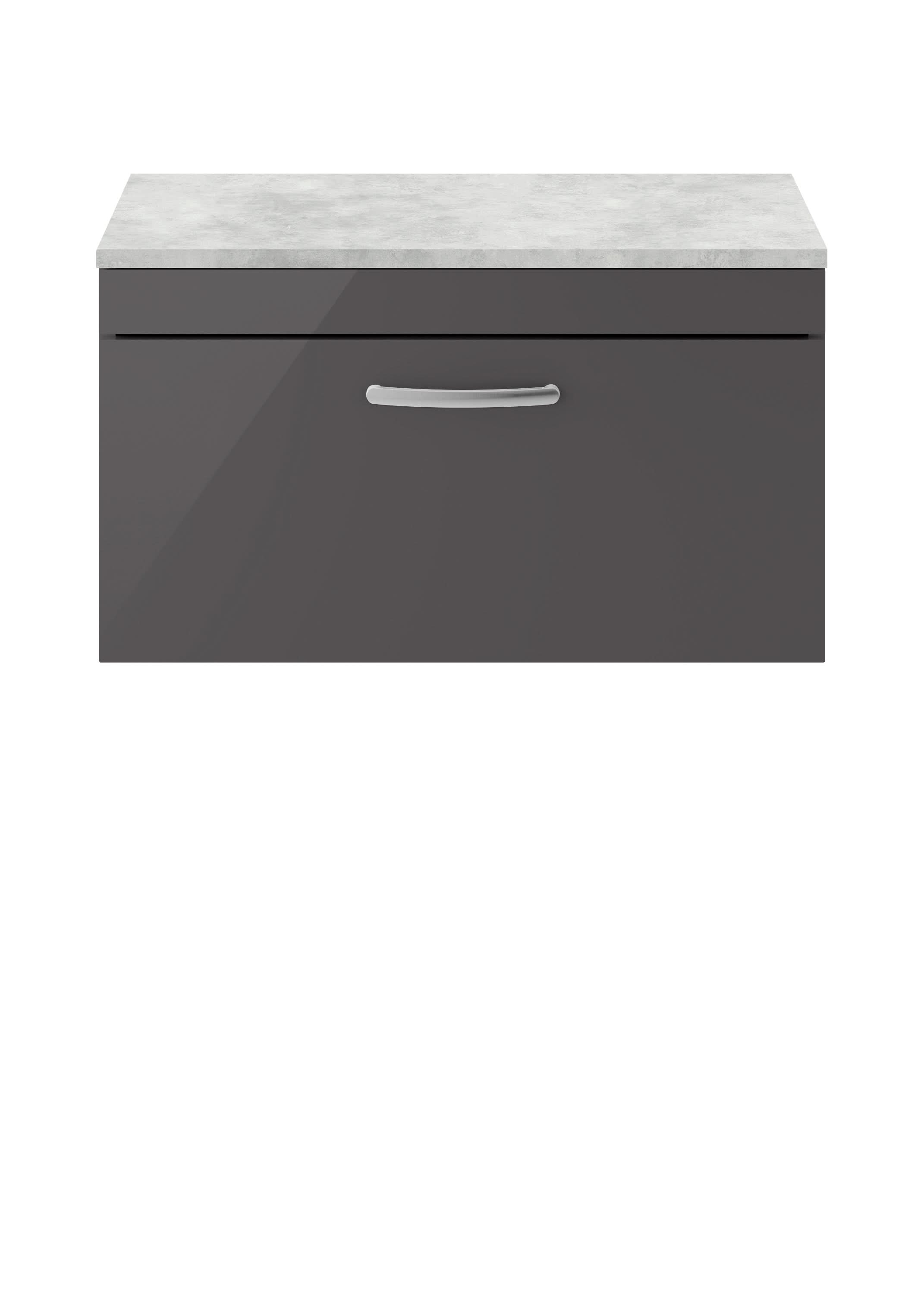 Nuie Athena 1 Drawer Wall Hung Vanity Unit 800mm Wide