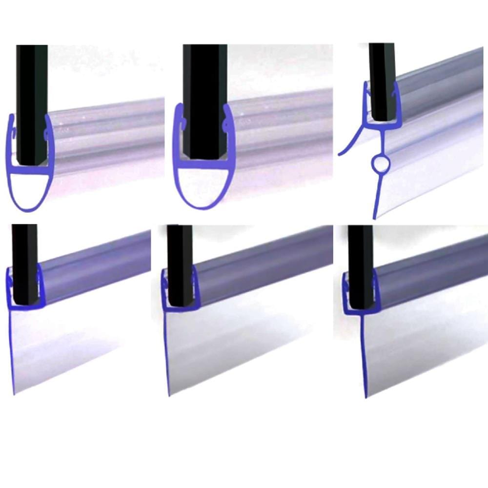 VeeBath Bath Shower Screen Rubber Seal Strip Glass Thickness 4-6 and 8-10mm Gap 7-23mm
