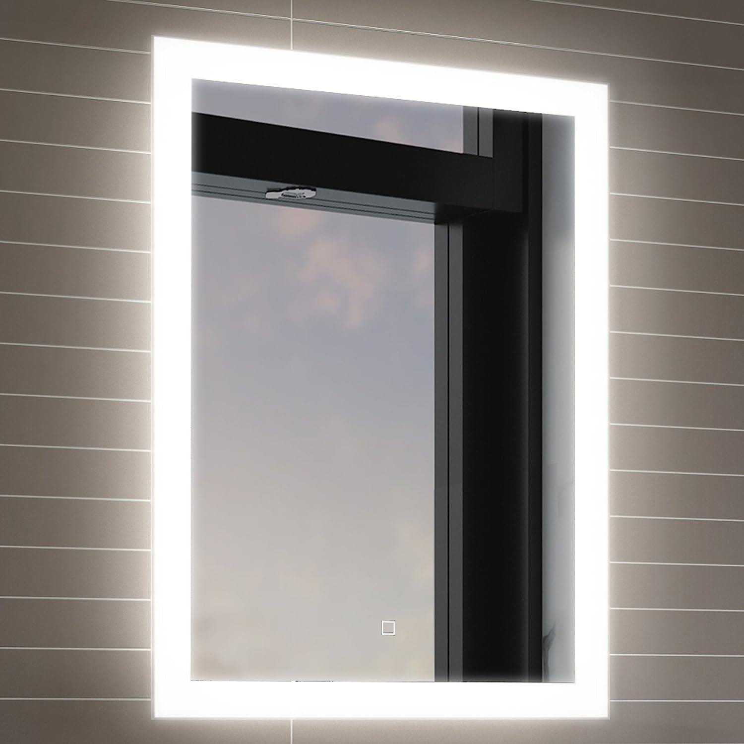 iBathUK Furniture > Mirrors Bathroom Illuminated LED Mirror with Light Sensor and Demister 500 x 700mm