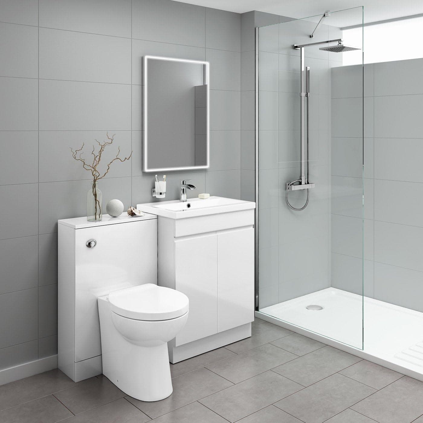 VeeBath Furniture > Mirrors Bathroom Mirror LED Illuminated Light Touch Sensor and Demister 500 x 700mm