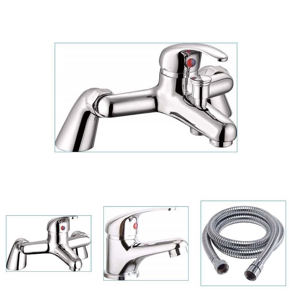 VeeBath Baths > Bath Accessories Bathroom Taps Shower Mixer Tap Bathroom Tub Single Lever Mono Basin
