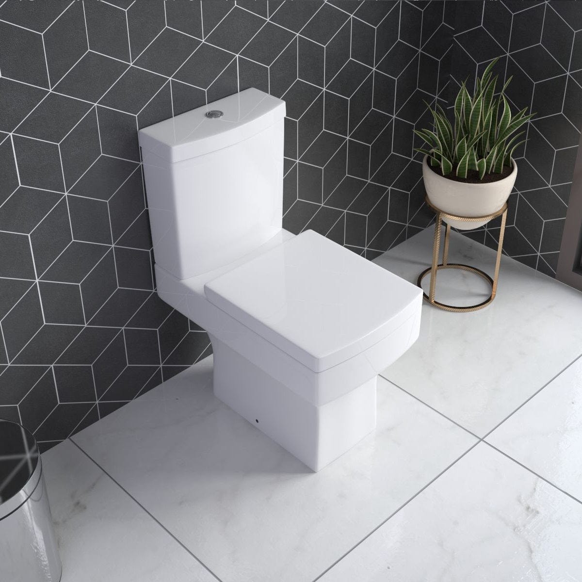 Bathroom4Less Toilets > Close Coupled Toilets Belfort Ceramic Close Coupled Toilet - White