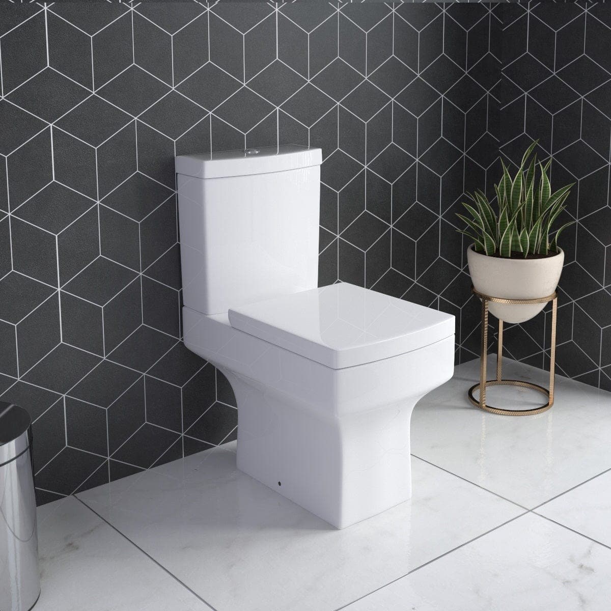 Bathroom4Less Toilets > Close Coupled Toilets Belfort Ceramic Close Coupled Toilet - White