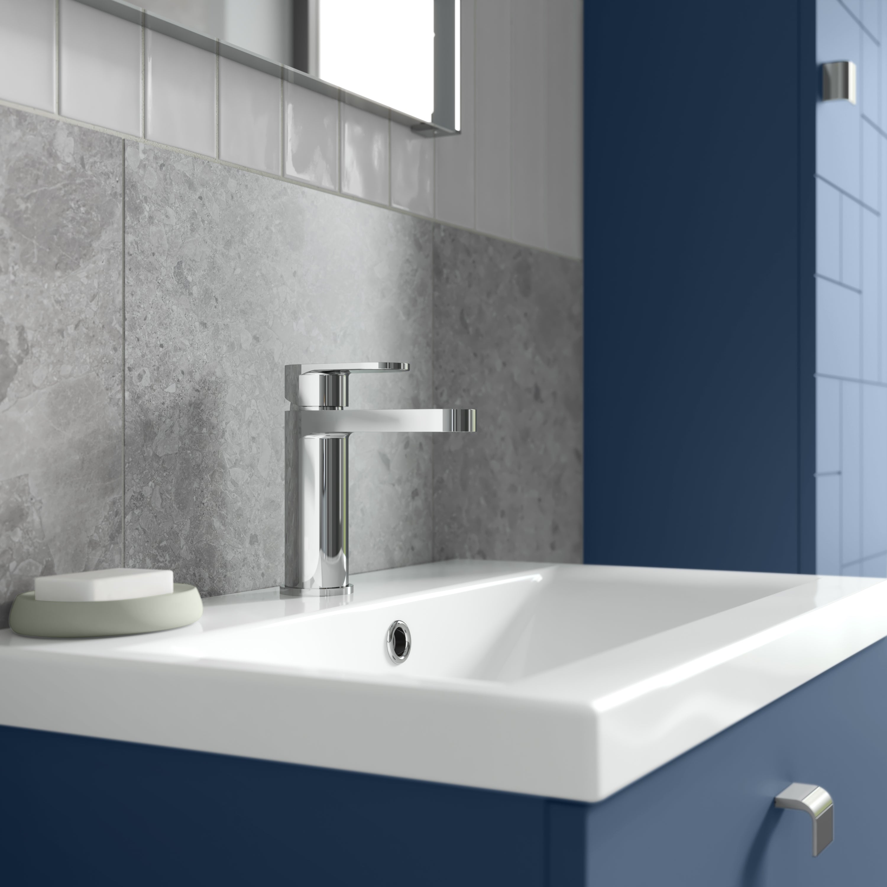 Brent Mono Basin Mixer With Push Button Waste