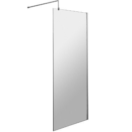 Cascade 8mm Glass Wetroom Panel With Support Bar
