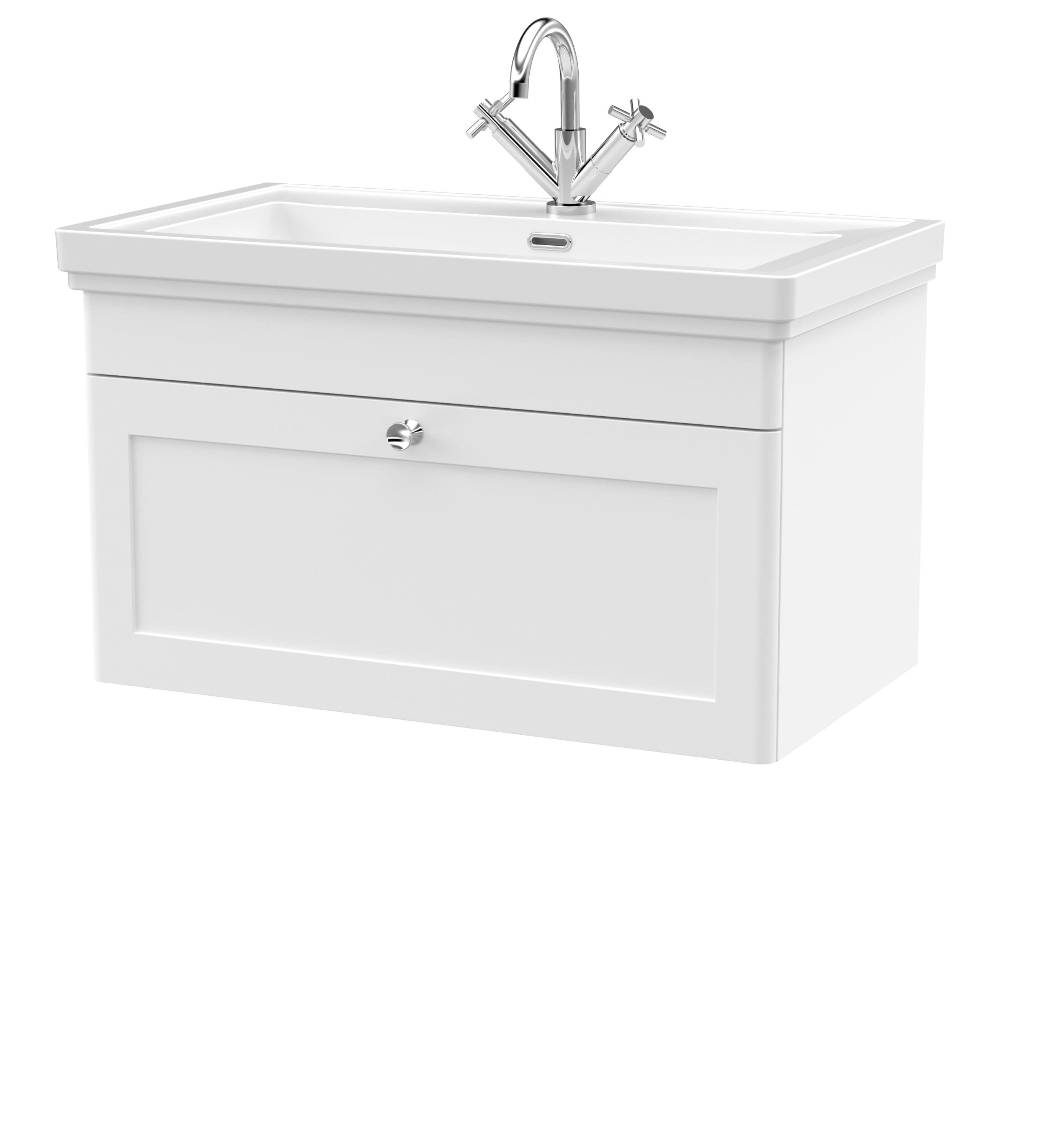 Nuie Classique 1 Drawer Wall Hung Vanity Unit With Basin