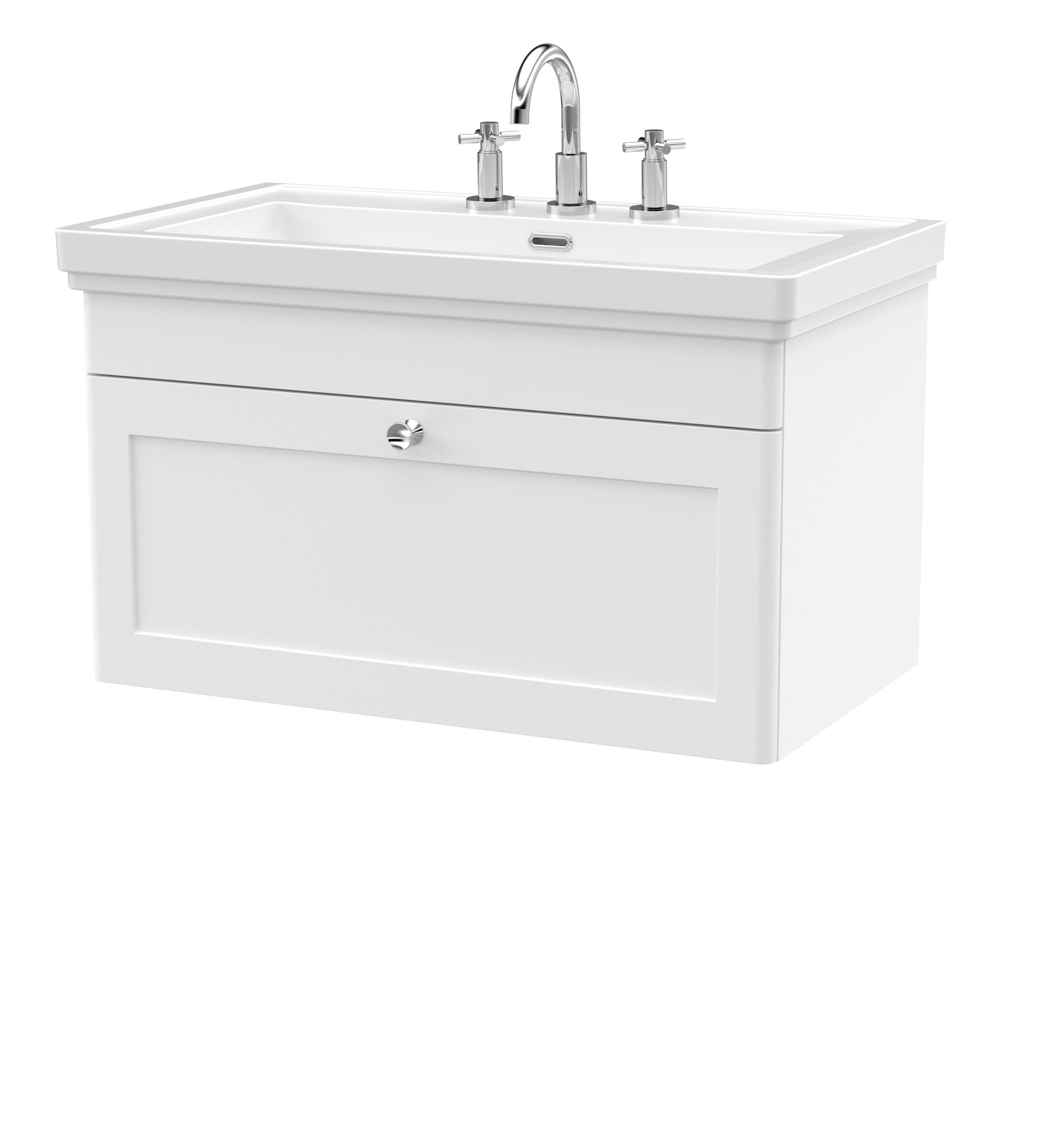 Nuie Classique 1 Drawer Wall Hung Vanity Unit With Basin
