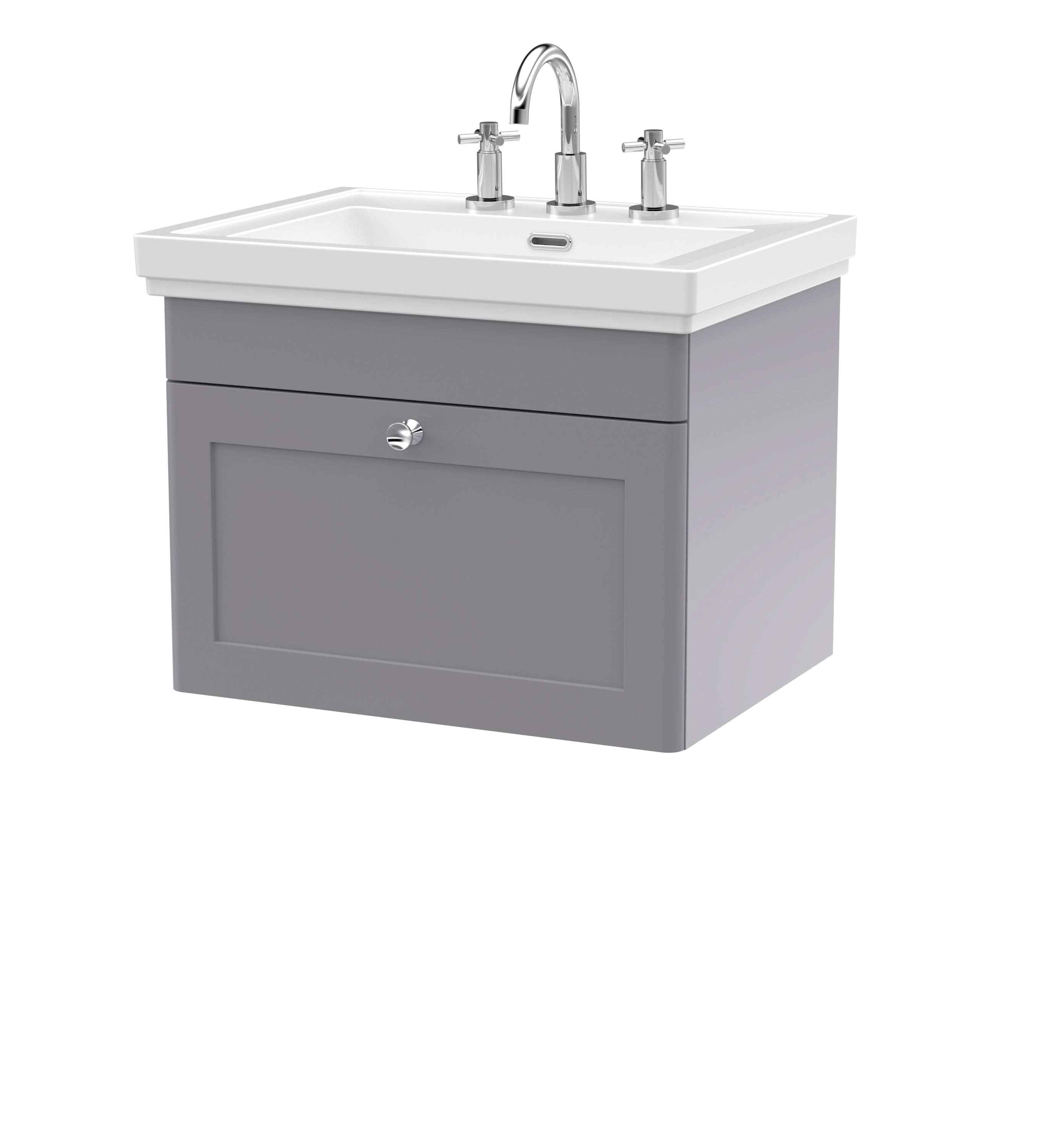 Nuie Classique 1 Drawer Wall Hung Vanity Unit With Basin