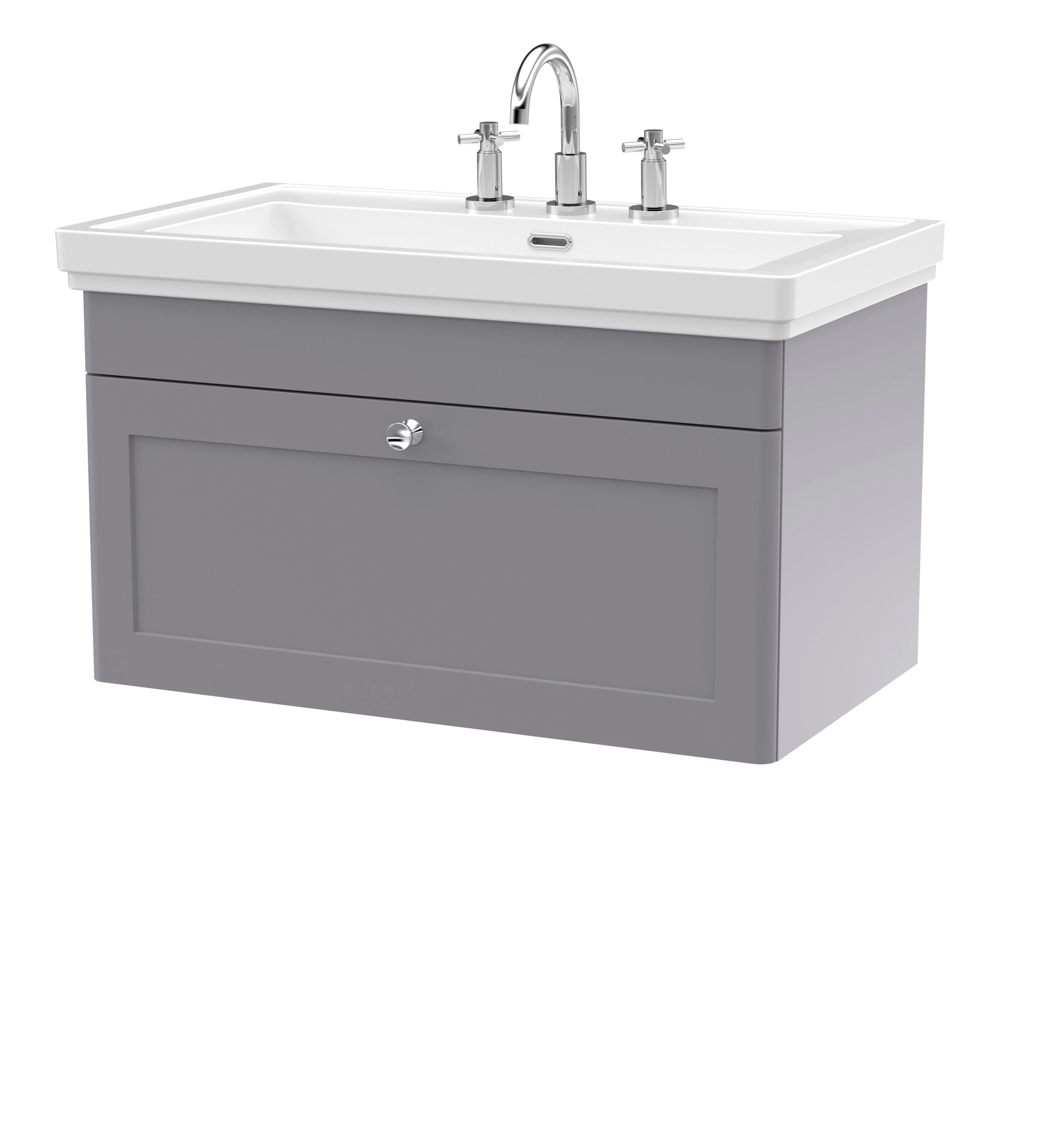 Nuie Classique 1 Drawer Wall Hung Vanity Unit With Basin