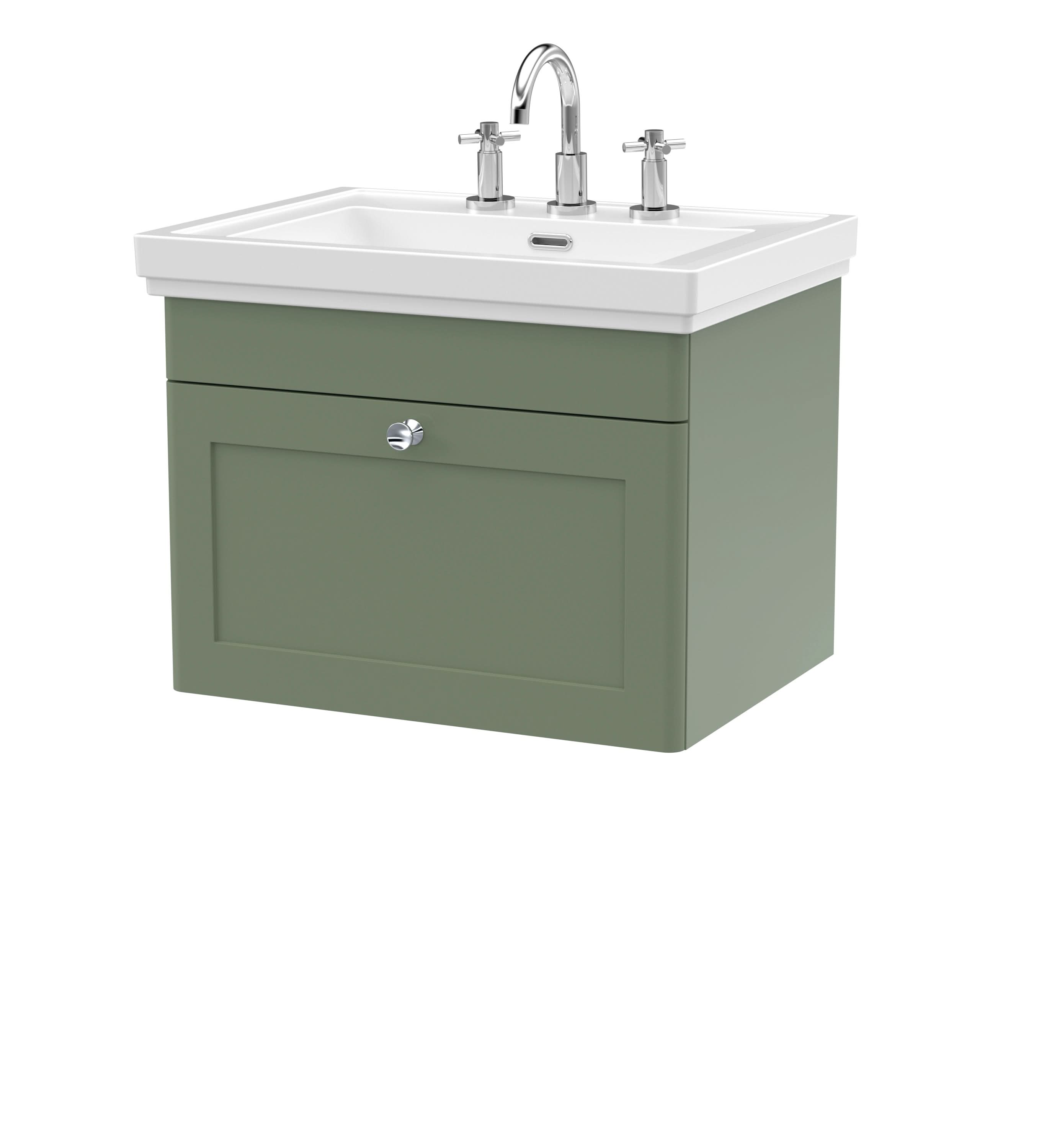 Nuie Classique 1 Drawer Wall Hung Vanity Unit With Basin