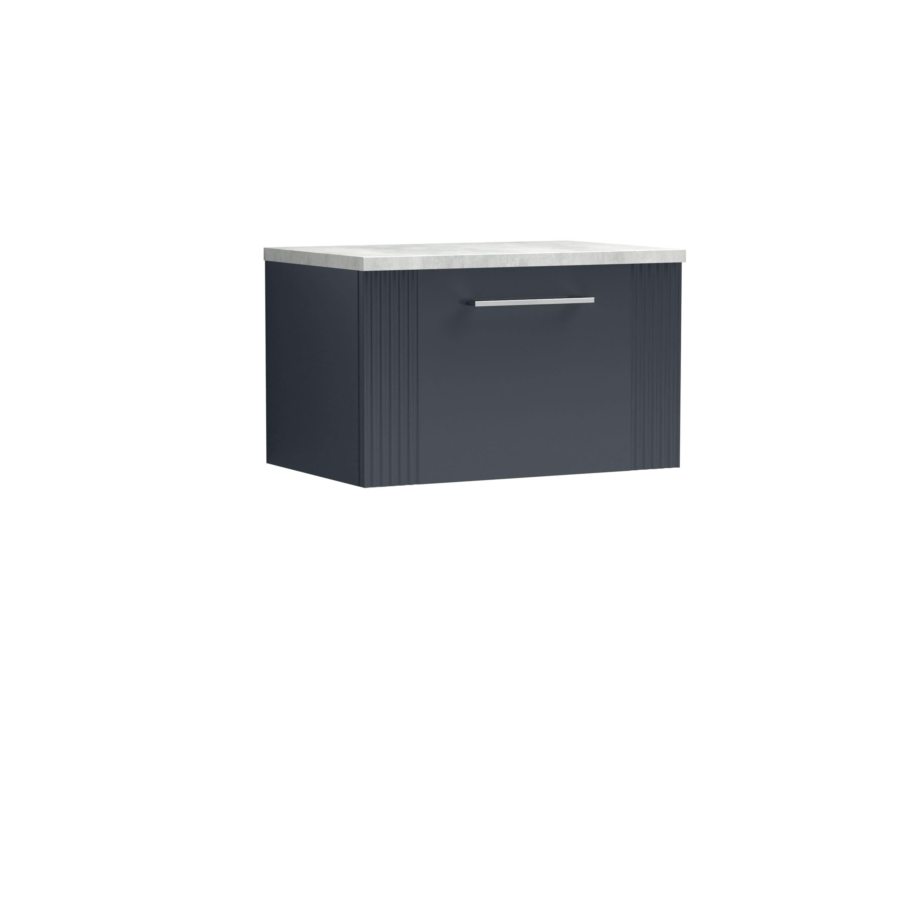 Nuie Deco 1 Drawer Wall Hung Vanity Unit 600mm Wide