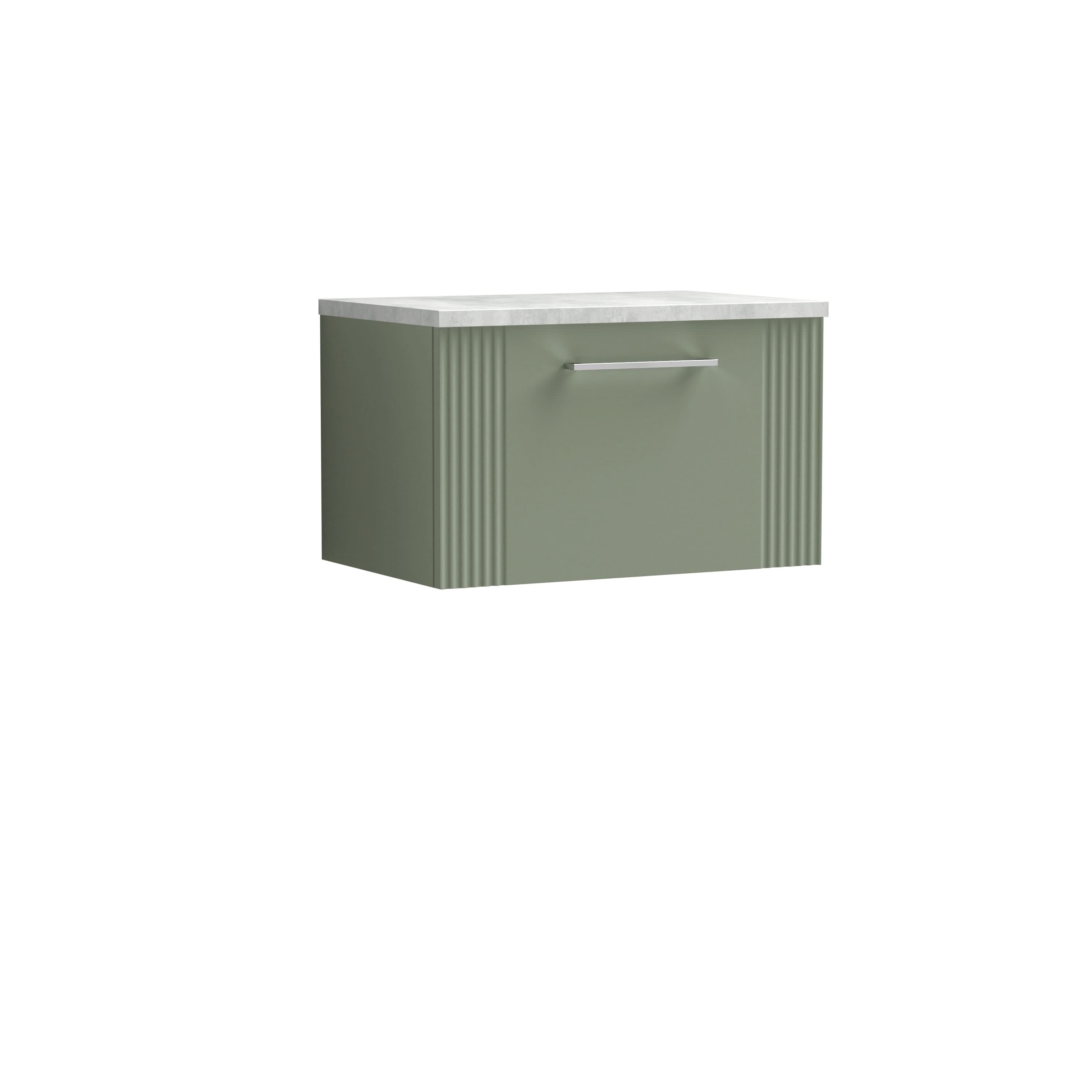 Nuie Deco 1 Drawer Wall Hung Vanity Unit 600mm Wide