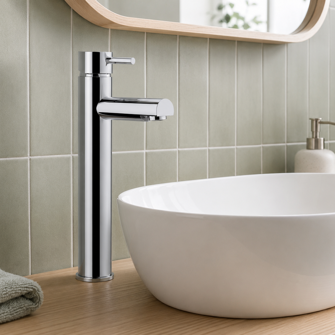 Delta Tall Basin Mixer Tap - Chrome