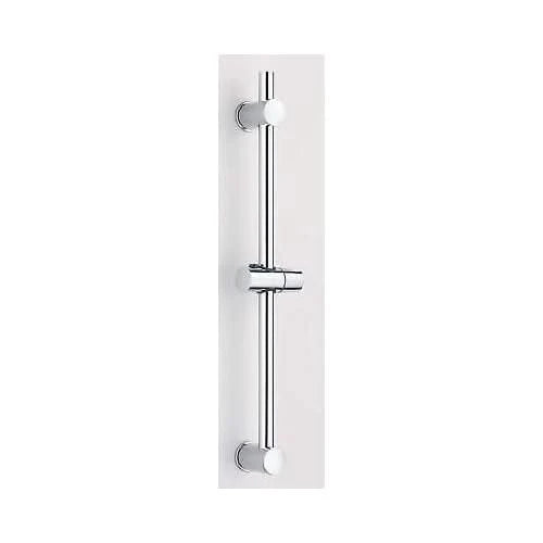 VeeBath Round Shower Riser Rail with Adjustable Handset Holder - Chrome