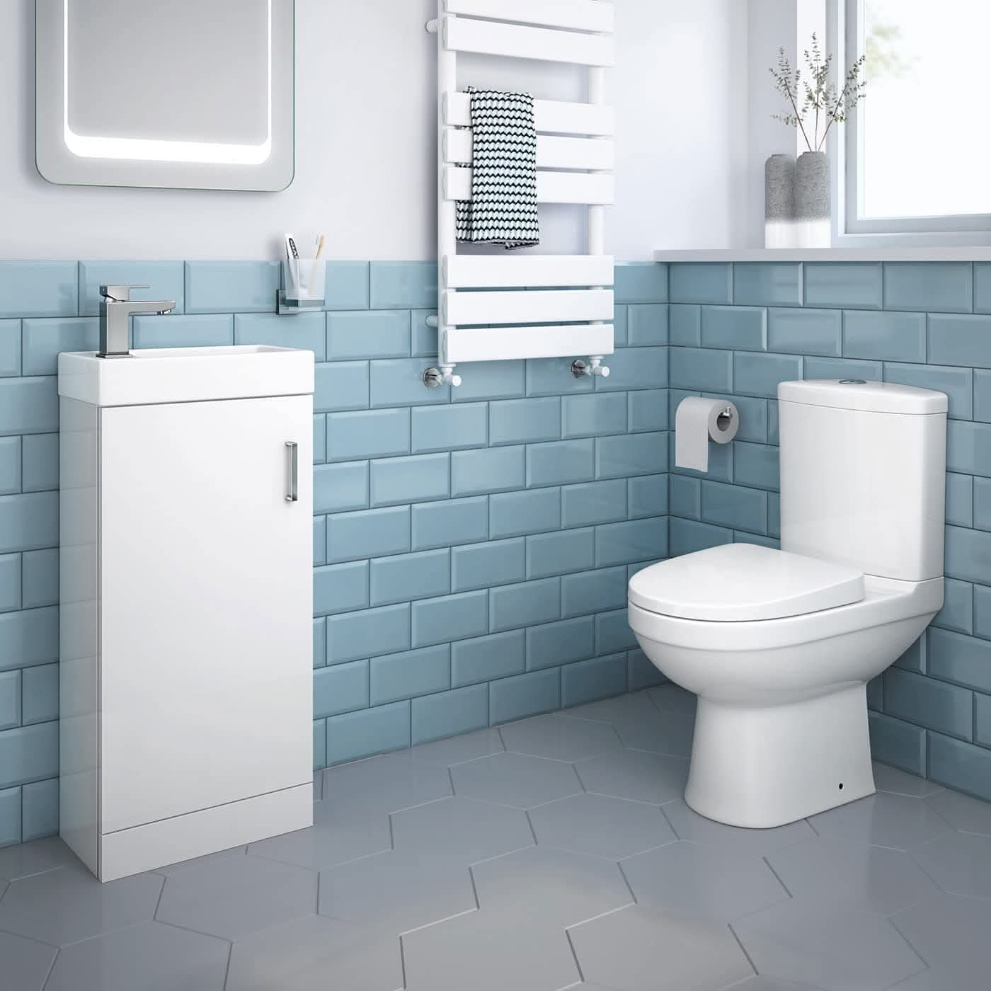 Mini Modern Bathroom Suite - Gloss White