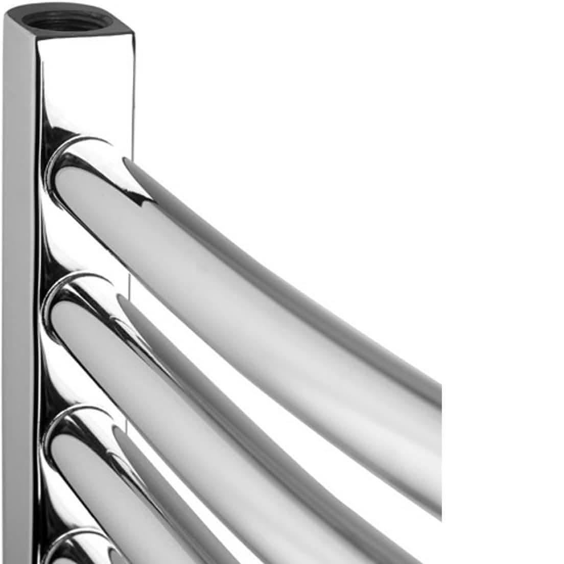 Curved Heated Towel Rail Bathroom Radiator - Chrome