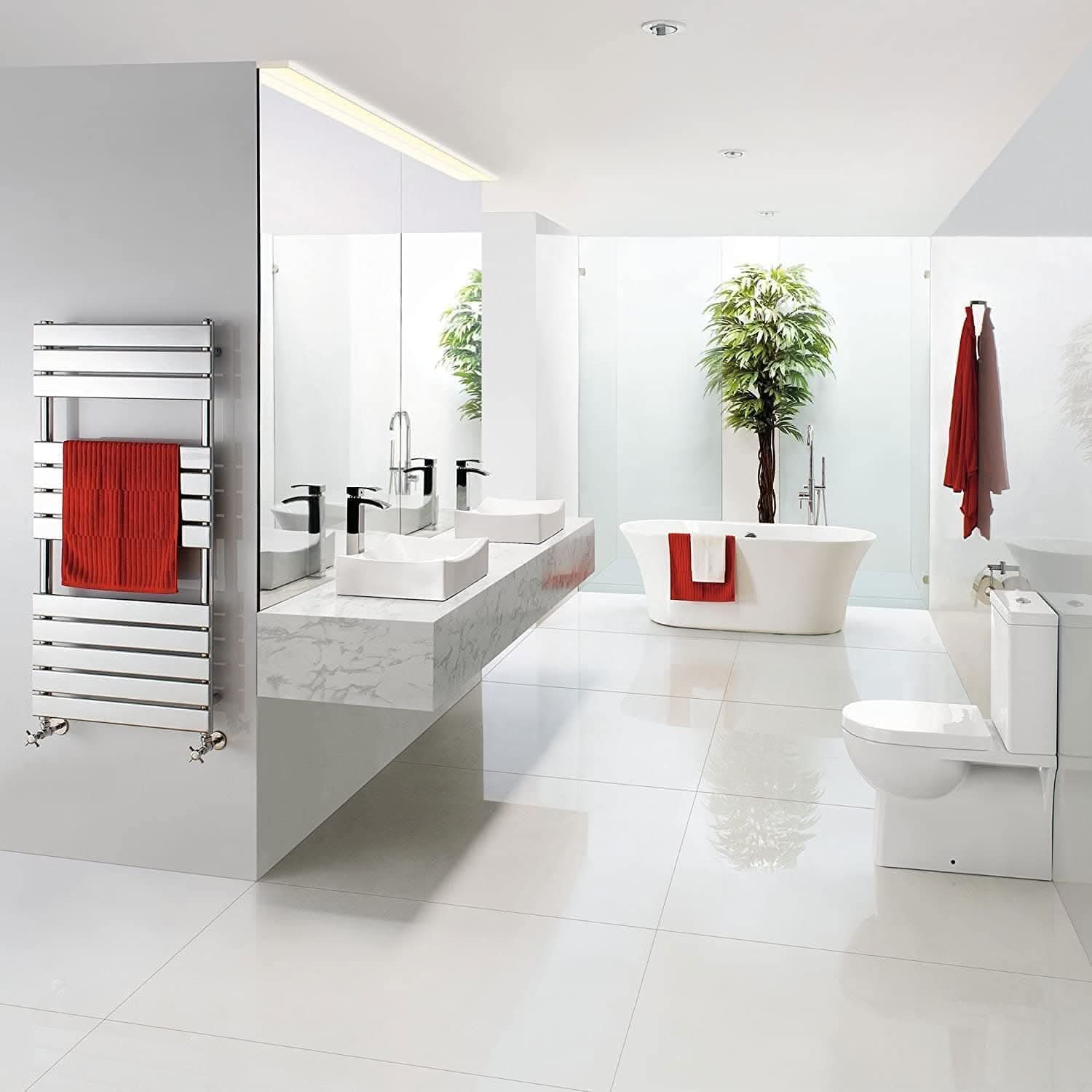 Lambeth Designer Flat Panel Heated Towel Rail