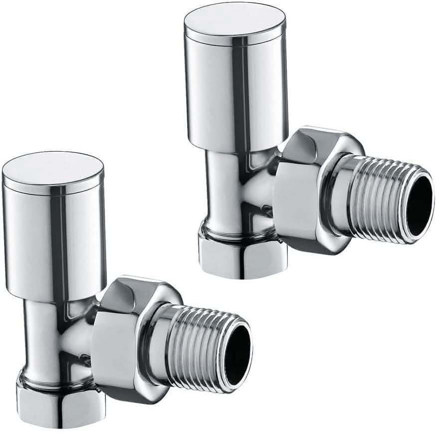Prima Round Radiator Valve - Pair