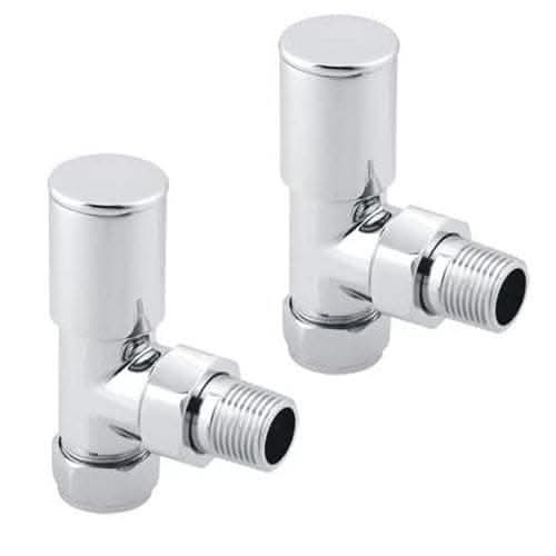 Prima Round Radiator Valve - Pair