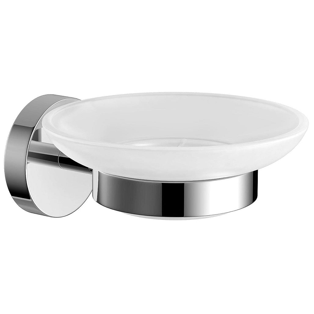 Modern Round Wall Mounted Soap Dish Holder - Chrome