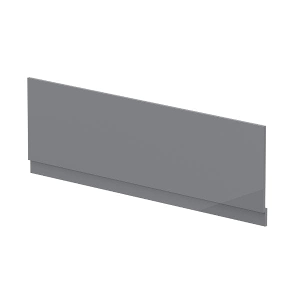 Nuie Bath Panels,Nuie,Bath Accessories Gloss Cloud Grey Nuie 1700mm Straight Shower Bath Front Panel With Plinth
