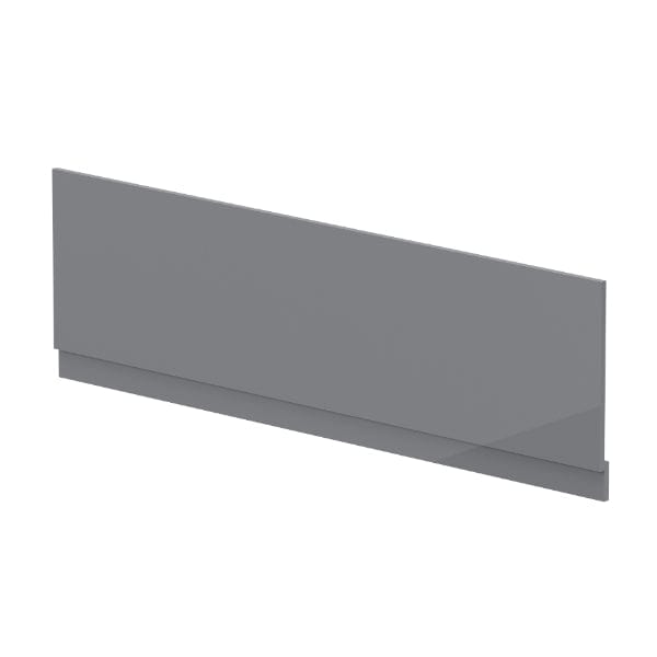 Nuie Bath Panels,Nuie,Bath Accessories Gloss Cloud Grey Nuie 1800mm Straight Shower Bath Front Panel With Plinth