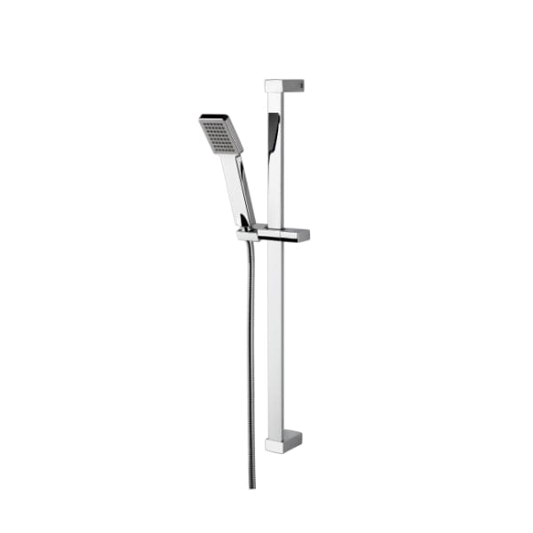 Nuie Shower Riser Rails & Slider Kits Nuie 700mm High Square Slider Rail Shower Kit - Chrome