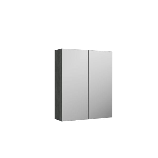 Nuie Non Illuminated Mirror Cabinets,Nuie Anthracite Nuie Arno 2 Door Non Illuminated Mirrored Cabinet (50/50) 715mm x 600mm