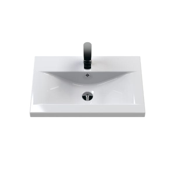 Nuie Wall Hung Vanity Units,Modern Vanity Units,Basins With Wall Hung Vanity Units,Nuie Nuie Arno 2 Drawer Wall Hung Vanity Unit With Basin-1 600mm Wide