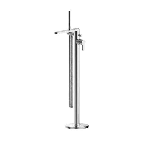 Nuie Freestanding Bath Taps Nuie Arvan Freestanding Bath Shower Mixer Tap with Shower Kit - Chrome