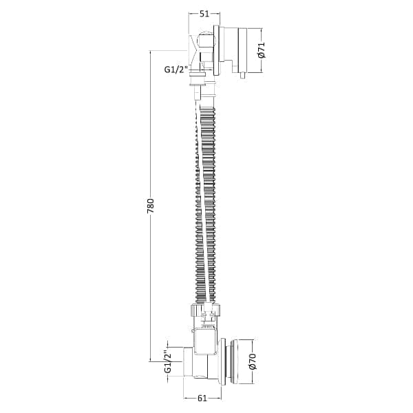 Nuie Overflow Bath Fillers,Overflow Filler Wastes Nuie Bath Filler With Pop Up Waste And Overflow - Chrome