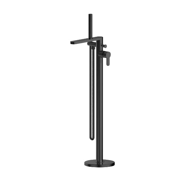 Nuie Freestanding Bath Taps Matt Black Nuie Binsey Freestanding Bath Shower Mixer Tap with Shower Kit