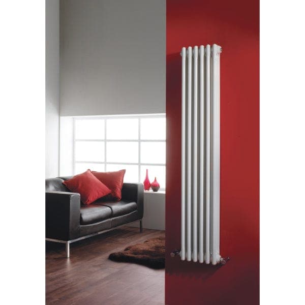 Nuie Column Radiators Nuie Colosseum Horizontal 3 Column Radiator - 287mm x 1800mm - High Gloss White