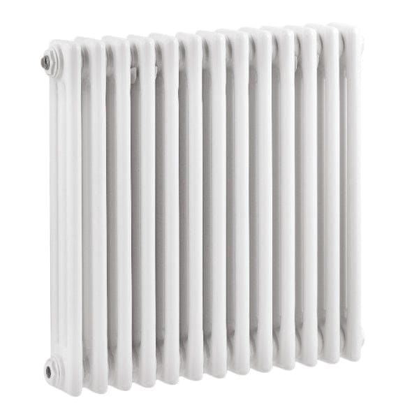 Nuie Column Radiators Nuie Colosseum Horizontal 3 Column Radiator - 600mm x 605mm - High Gloss White