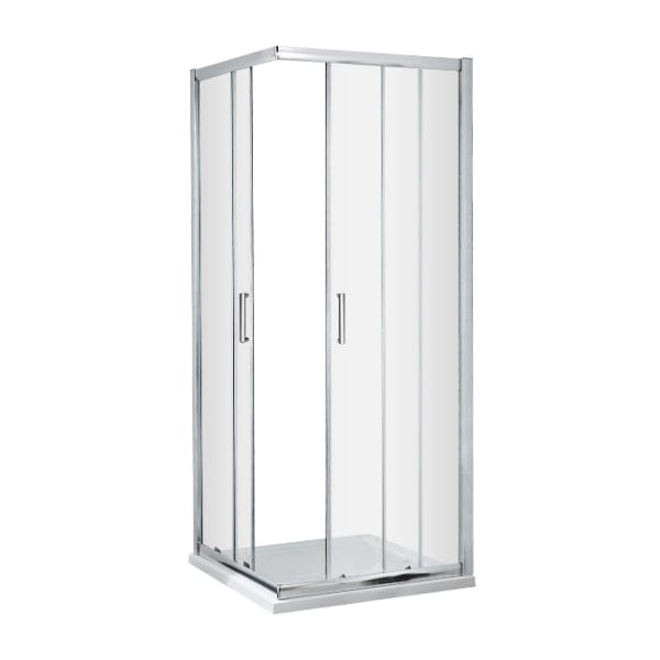 Nuie Corner Entry Shower Enclosure,Shower Enclosure,Nuie 800mm Nuie Ella Corner Entry Shower Enclosure With Handle - Chrome