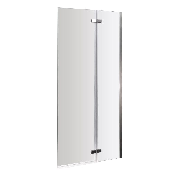 Nuie Bath Screens,Nuie,Bath Accessories Nuie Ella Hinged Shower Bath Screen - 1400mm x 750mm - Satin Chrome