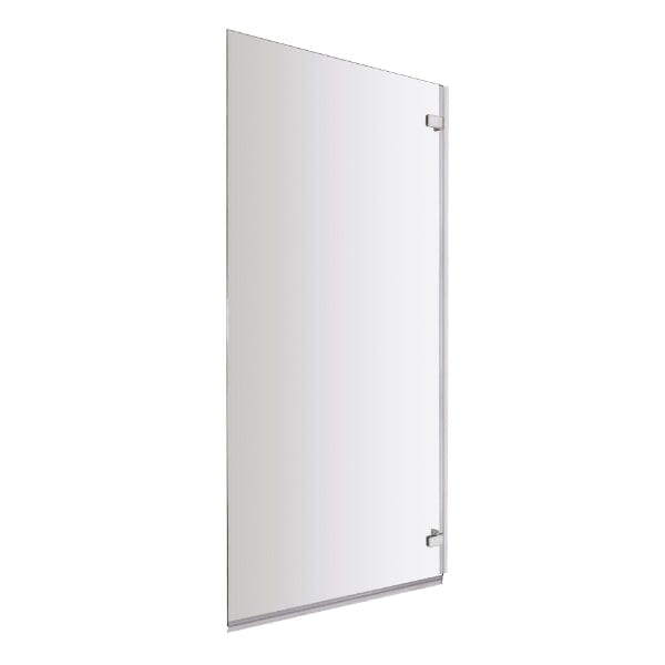 Nuie Bath Screens,Nuie,Bath Accessories Nuie Ella Hinged Shower Bath Screen - 1435mm x 780mm - Satin Chrome